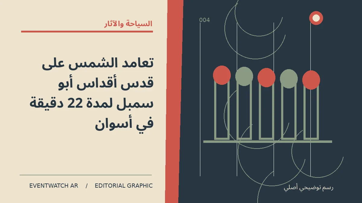 رسم تحريري توضيحي عن تعامد الشمس على قدس أقداس أبو سمبل لمدة 22 دقيقة في أسوان