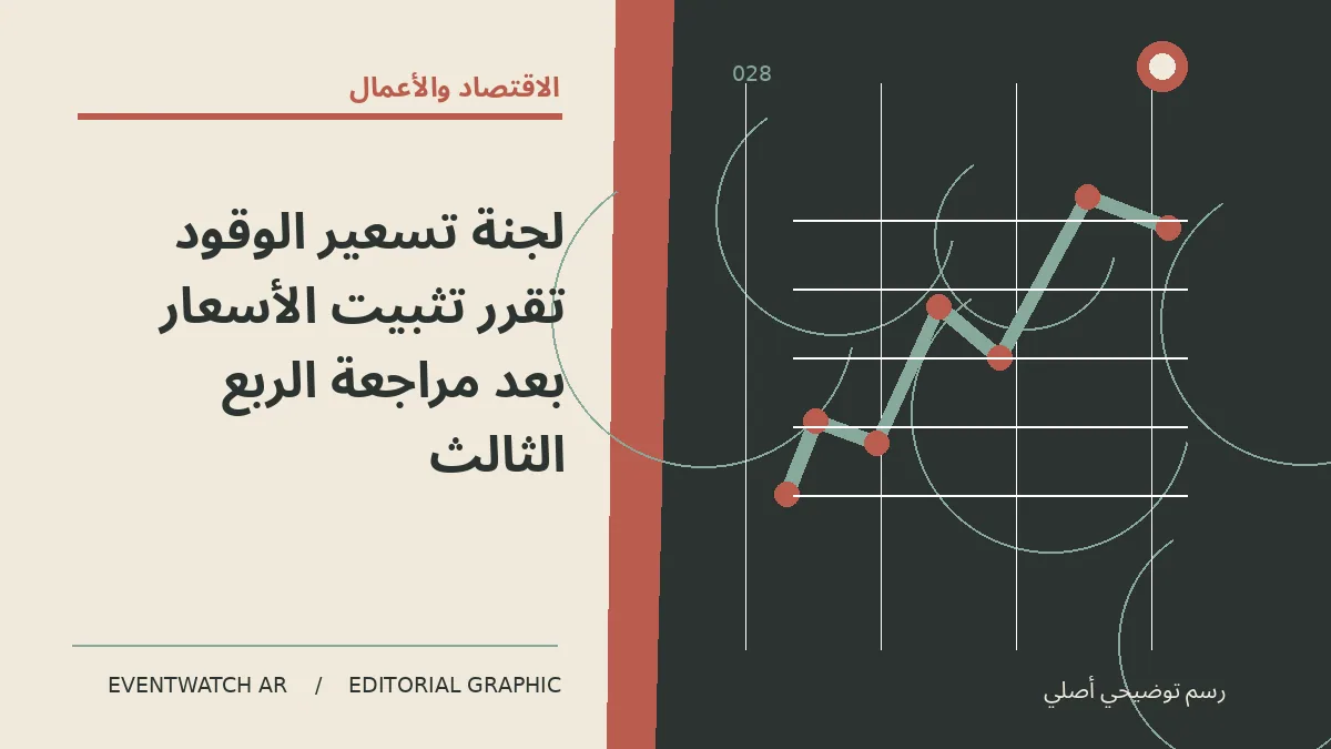 رسم تحريري توضيحي عن لجنة تسعير الوقود تقرر تثبيت الأسعار بعد مراجعة الربع الثالث
