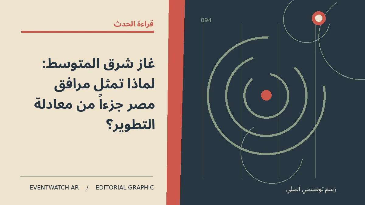 رسم تحريري توضيحي عن غاز شرق المتوسط: لماذا تمثل مرافق مصر جزءاً من معادلة التطوير؟