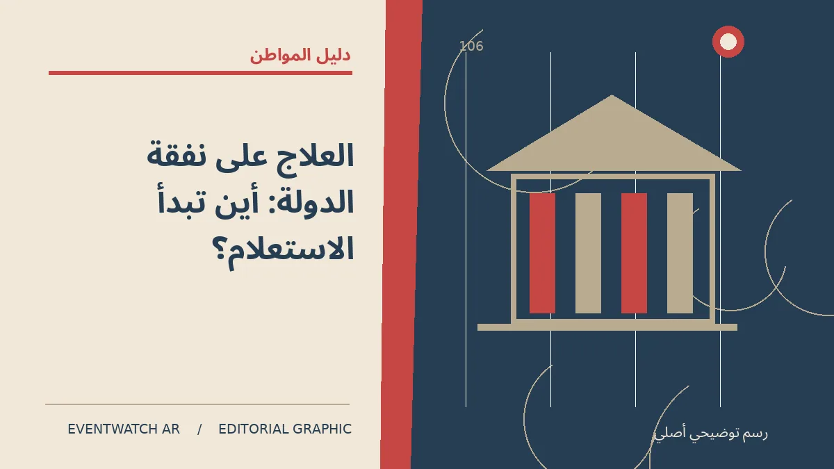 رسم تحريري توضيحي عن العلاج على نفقة الدولة: أين تبدأ الاستعلام؟