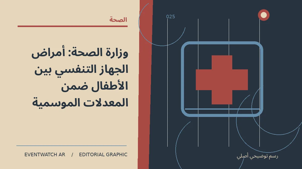 رسم تحريري توضيحي عن وزارة الصحة: أمراض الجهاز التنفسي بين الأطفال ضمن المعدلات الموسمية